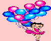 betty boop with balloons