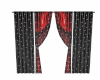 Red Black Curtains