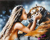 women~is~kissing~a~tiger