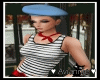 Blue Beret With Hair