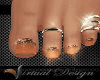 GOLD GLAM TOE NAILS