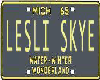 Skye License Plate 1