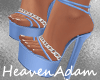 Blue chained heels