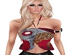 beach haltertop red boho