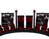 Red Black Wedding Throne