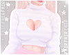 F. Sweater Heart White