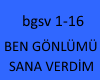 ben gonlumu sana verdim