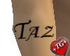 +TG+ Tattoo Name "TAZ"