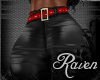 *R* Leather Pants Red