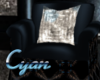 Enc. Cyan Puffy Chair