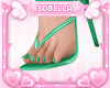 Glossy Green Sandals