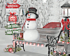 Christmas Snowman Bench