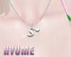 H' Letter S Necklace