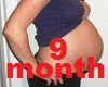 9 months pregnant belly