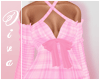 ♔Plaid Dress Pink