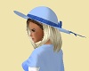 Chloe Poncho Hat Blue
