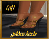 (al) golden high heels