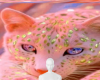 Peach cat background