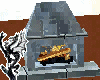 Blue Fireplace 3D logs