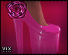 Pink Latex Roses Shoes