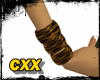 (CXX)gold/blk bracelet R