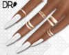 DR- White nails & rings