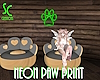 SC Neon Green Paw Print