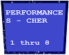 performances Cher 1 - 8