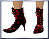 (JQ)red pattern boots