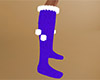 Purple Socks Fur Trim F