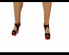 black red heels