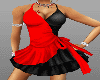 Red dress and black
