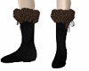 Black/Brown Fur Boots
