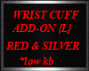 WRIST CUFF ADD-ON RED *L