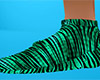 Green Tiger Stripe Socks flat (F)