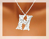 [DF] H silver necklace