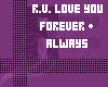 R.V*Forever and Always