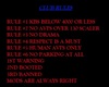 club rule sign