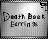 -P- Death Book Earrings