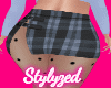 Plaidly Blue Wool Skirt