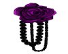 Purple rose with beads