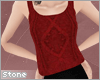 !S! Knit Tank Red