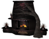 Dark Home Fireplace