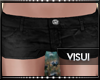 V| Black Jean Shorts