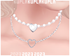 $K Pearl Heart Necklace
