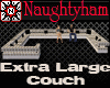 (N) Tan Stripe L Couch