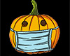 Pumpkin with Mask Sign
