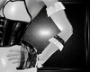 b white cancan gloves