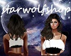 stars sexy top, bl/wh