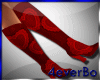 4B Heart Boots Red